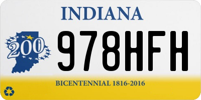 IN license plate 978HFH