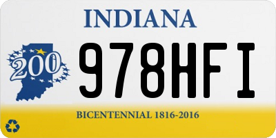 IN license plate 978HFI