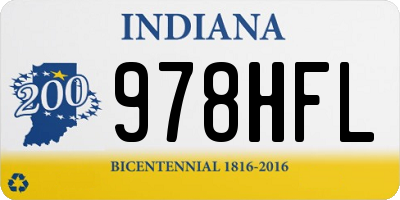 IN license plate 978HFL
