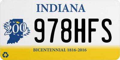 IN license plate 978HFS