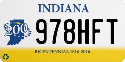 IN license plate 978HFT