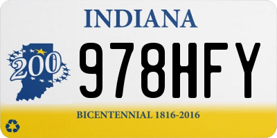 IN license plate 978HFY