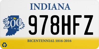 IN license plate 978HFZ