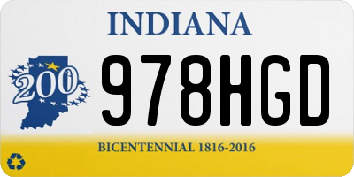 IN license plate 978HGD