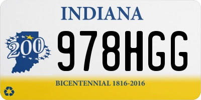 IN license plate 978HGG