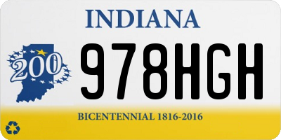 IN license plate 978HGH