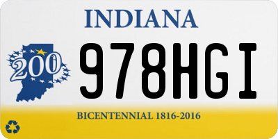 IN license plate 978HGI