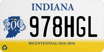 IN license plate 978HGL