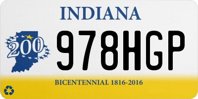 IN license plate 978HGP