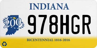 IN license plate 978HGR
