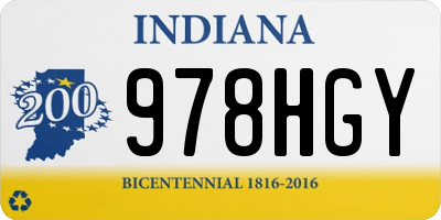 IN license plate 978HGY