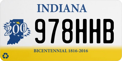 IN license plate 978HHB