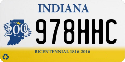 IN license plate 978HHC