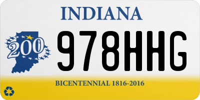IN license plate 978HHG