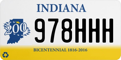 IN license plate 978HHH