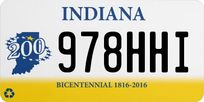 IN license plate 978HHI
