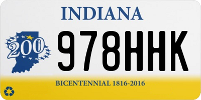 IN license plate 978HHK