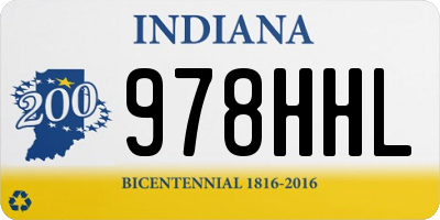 IN license plate 978HHL