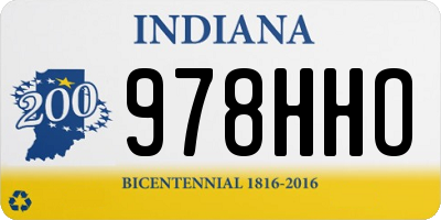 IN license plate 978HHO
