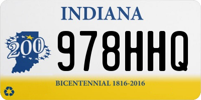 IN license plate 978HHQ