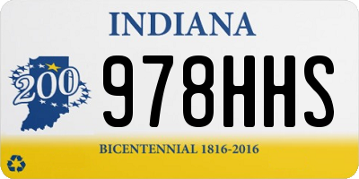 IN license plate 978HHS