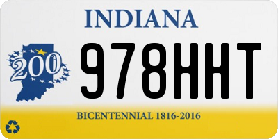 IN license plate 978HHT
