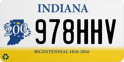 IN license plate 978HHV