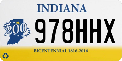 IN license plate 978HHX