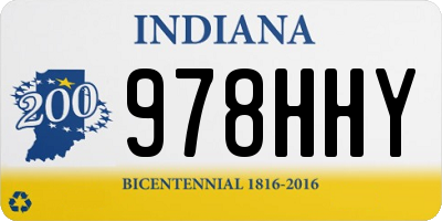 IN license plate 978HHY