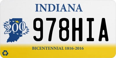 IN license plate 978HIA