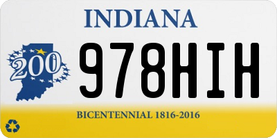 IN license plate 978HIH