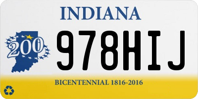 IN license plate 978HIJ