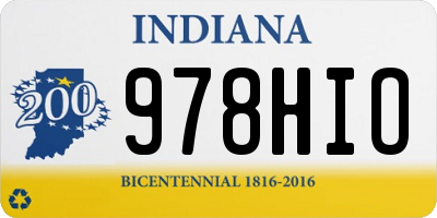 IN license plate 978HIO