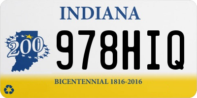 IN license plate 978HIQ