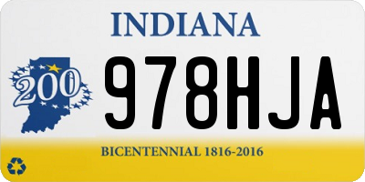 IN license plate 978HJA
