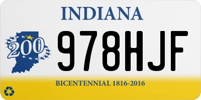 IN license plate 978HJF