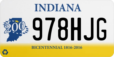 IN license plate 978HJG
