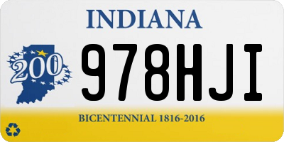 IN license plate 978HJI