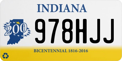 IN license plate 978HJJ