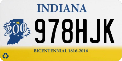 IN license plate 978HJK