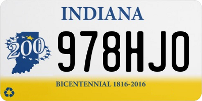 IN license plate 978HJO