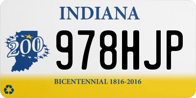 IN license plate 978HJP