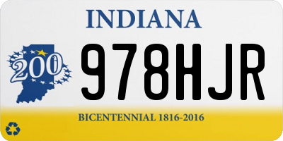 IN license plate 978HJR