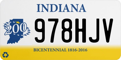 IN license plate 978HJV