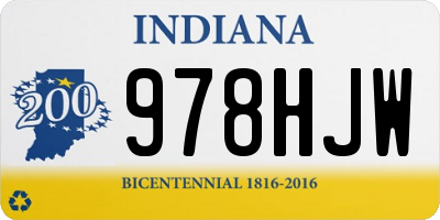 IN license plate 978HJW