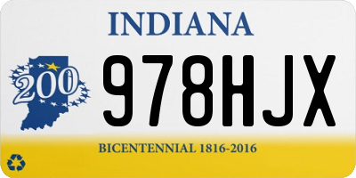 IN license plate 978HJX