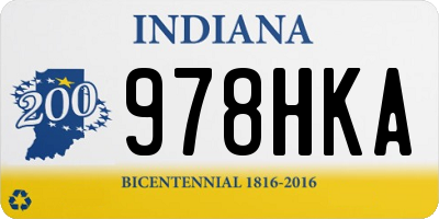 IN license plate 978HKA
