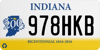 IN license plate 978HKB