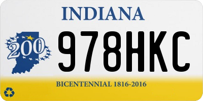IN license plate 978HKC