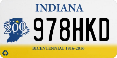 IN license plate 978HKD
